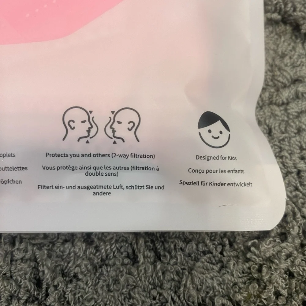 Set of 4 Kids KN95 Pink Face Mask - 4 Pack